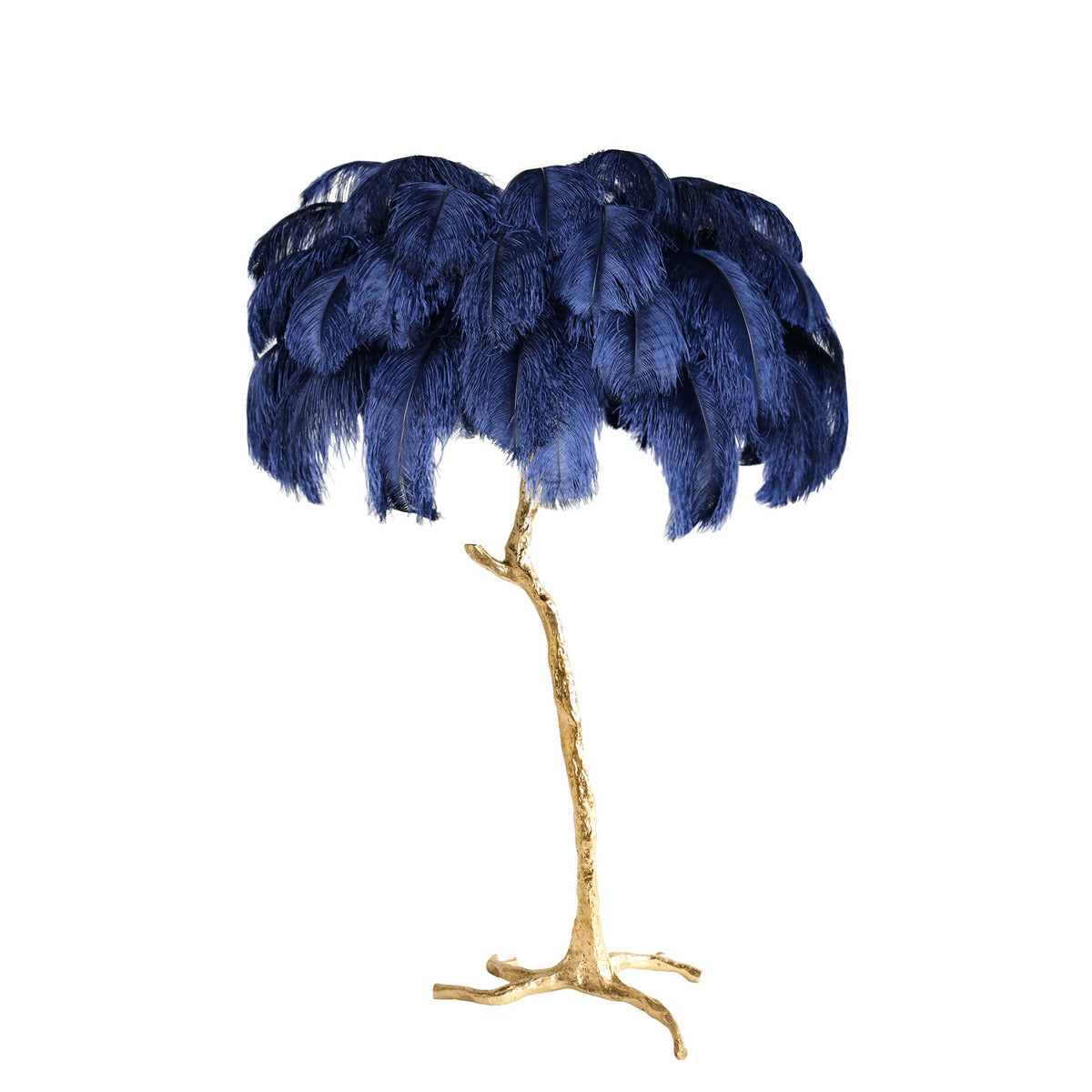 Ostrich Feather Floor Lamp – Tropical Glam Elegance