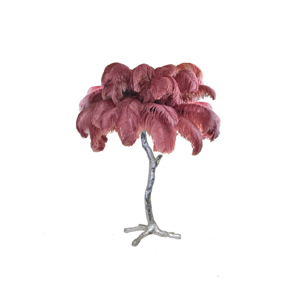 Ostrich Feather Table Lamp - Modern Art Deco Lighting