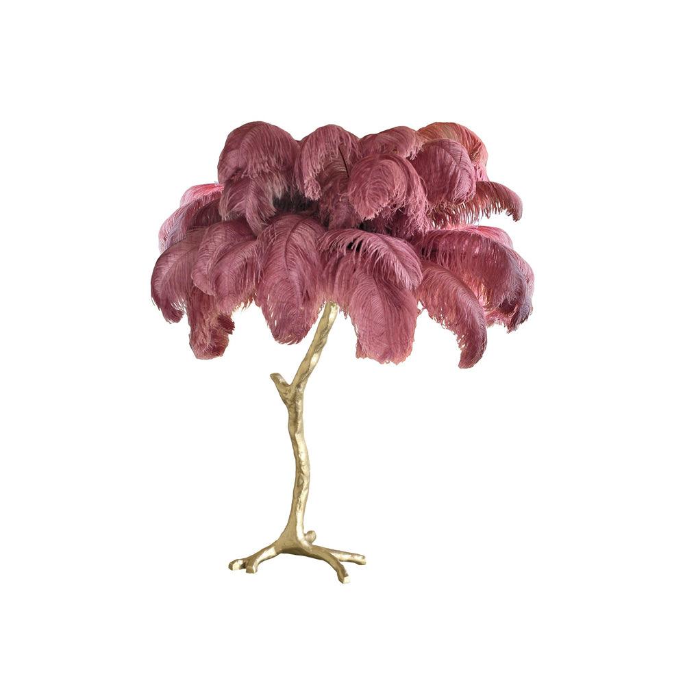 Ostrich Feather Table Lamp - Modern Art Deco Lighting