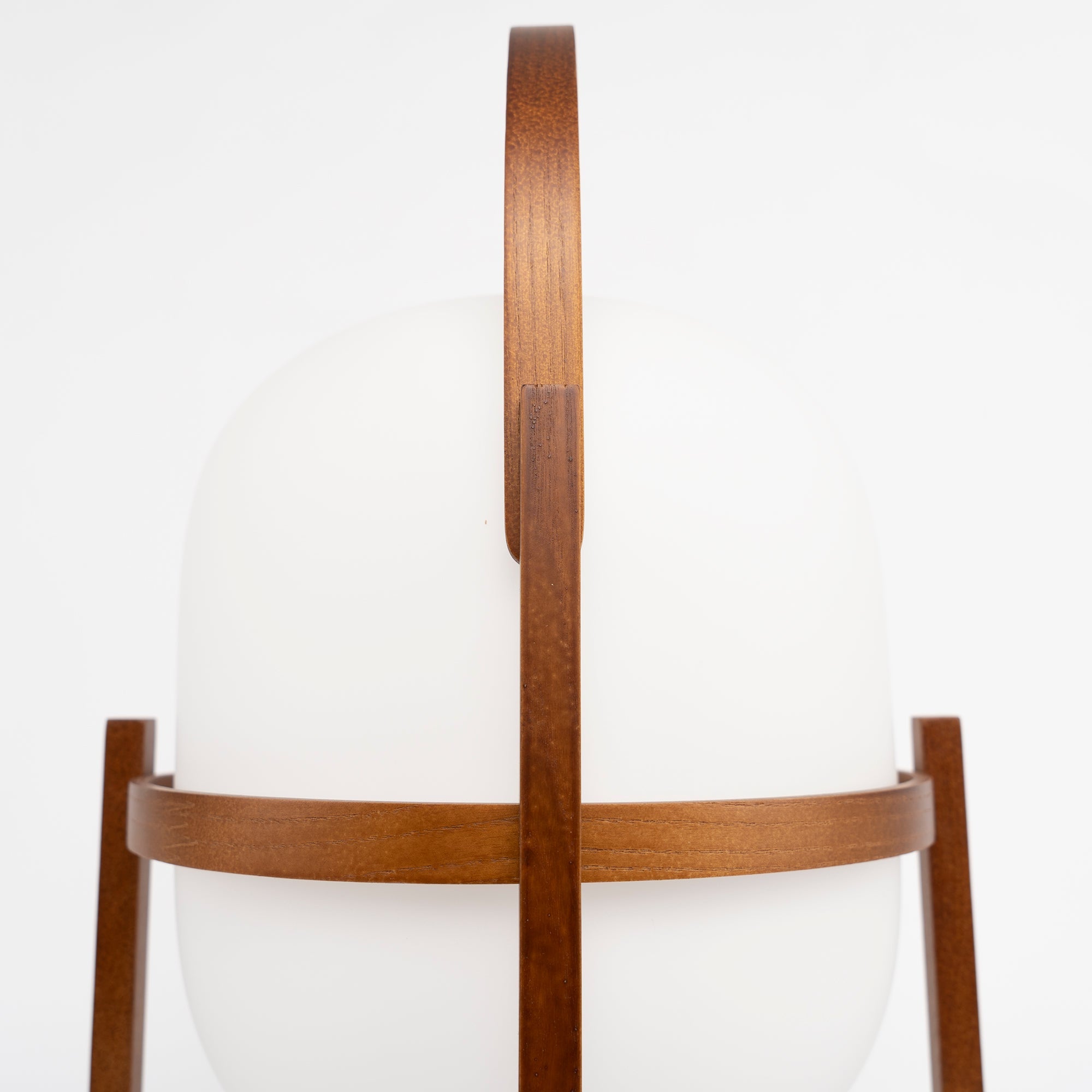 Portable Lantern Table Lamp – Mid-Century Modern Wood Design