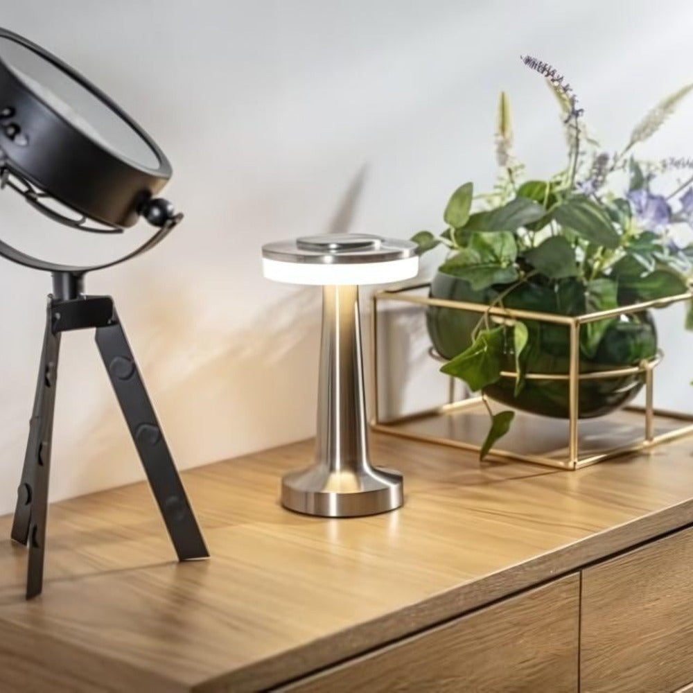 Rechargeable LED Table Lamp – Modern Mushroom Design