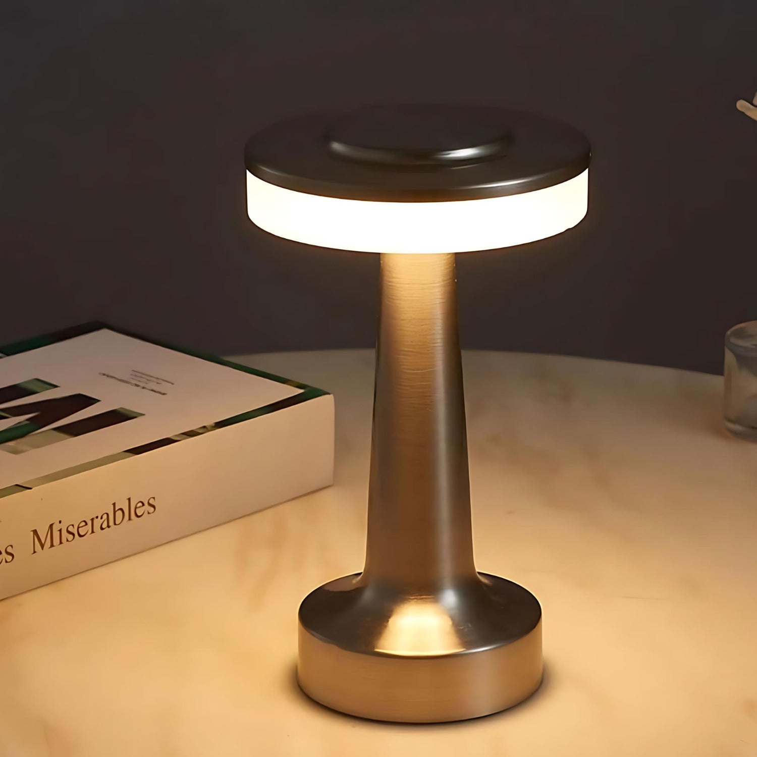 Rechargeable LED Table Lamp – Modern Mushroom Design