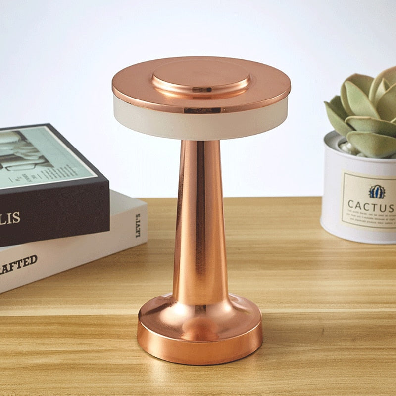 Rechargeable LED Table Lamp – Modern Mushroom Design