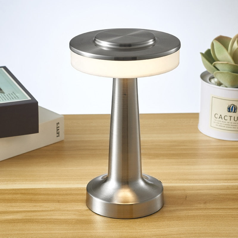 Rechargeable LED Table Lamp – Modern Mushroom Design