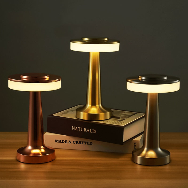 Rechargeable LED Table Lamp – Modern Mushroom Design