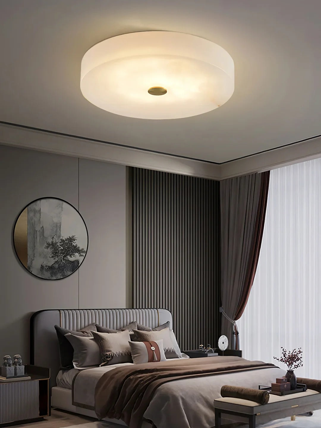 Sophisticated Alabaster Ceiling Lamp Design