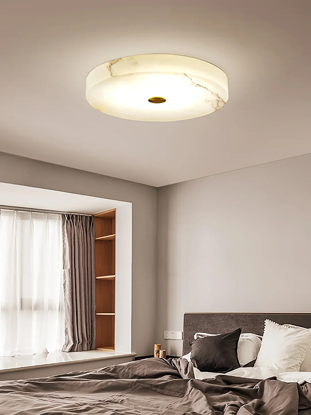 Sophisticated Alabaster Ceiling Lamp Design