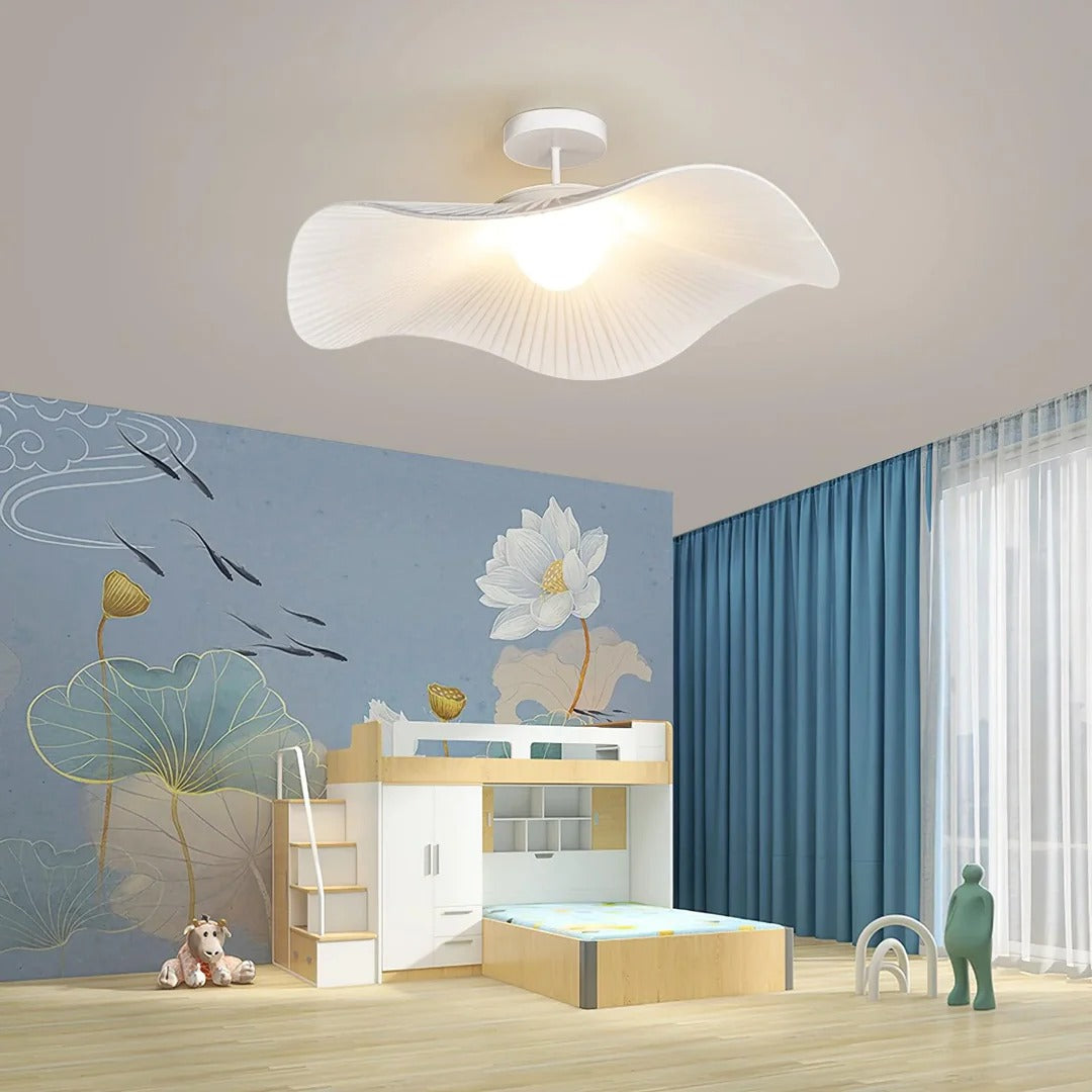 Sophisticated Wavy Pleated Ceiling Fixture