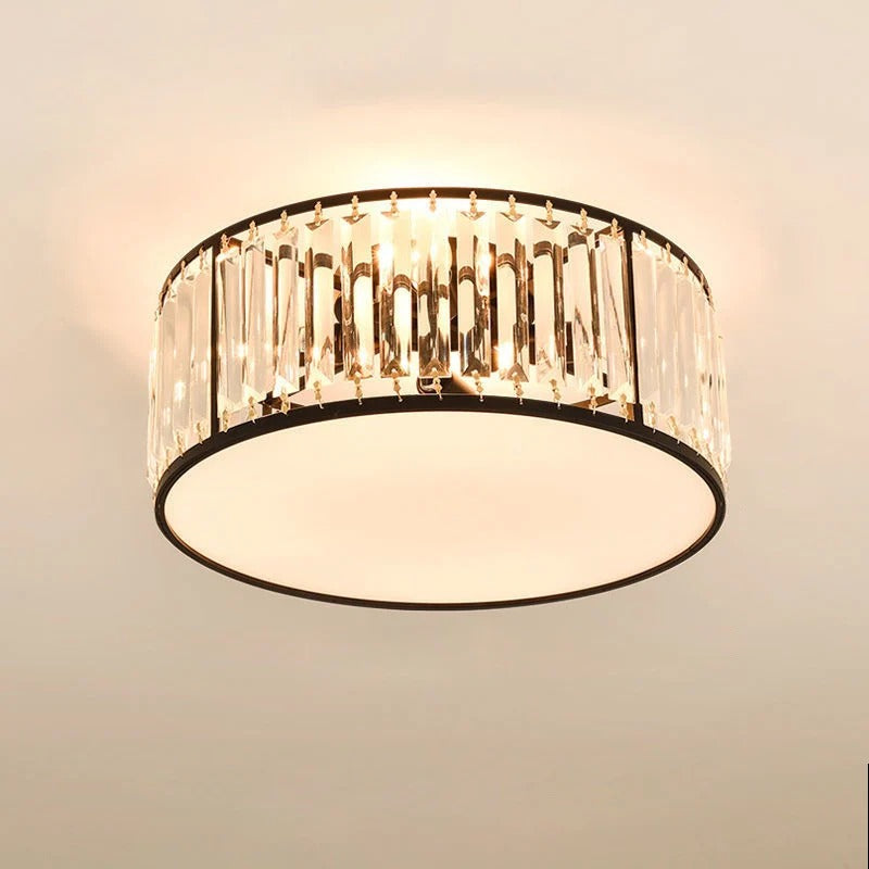 Sparkling Crystal Ceiling Flush Light