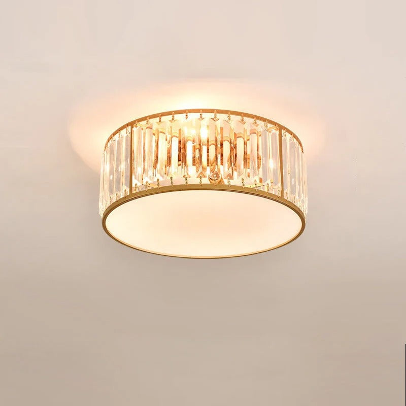 Sparkling Crystal Ceiling Flush Light