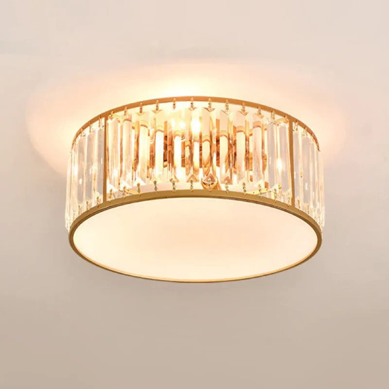 Sparkling Crystal Ceiling Flush Light