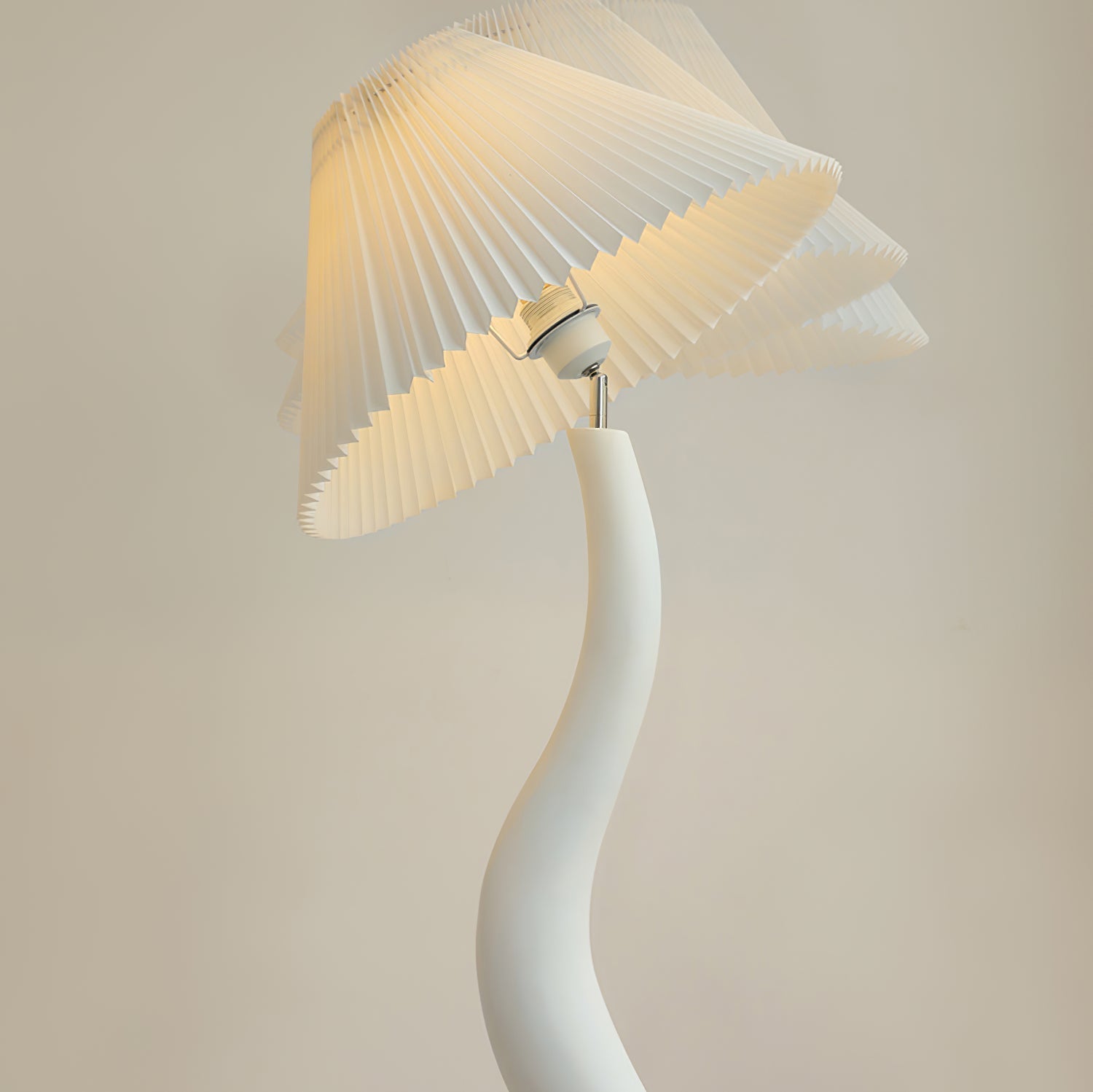 Twisted Pleated Floor Lamp – Unique Organic Shape