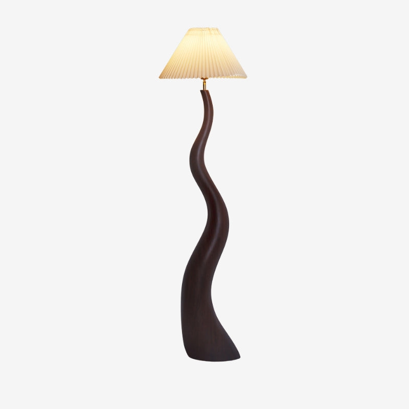 Twisted Pleated Floor Lamp – Unique Organic Shape