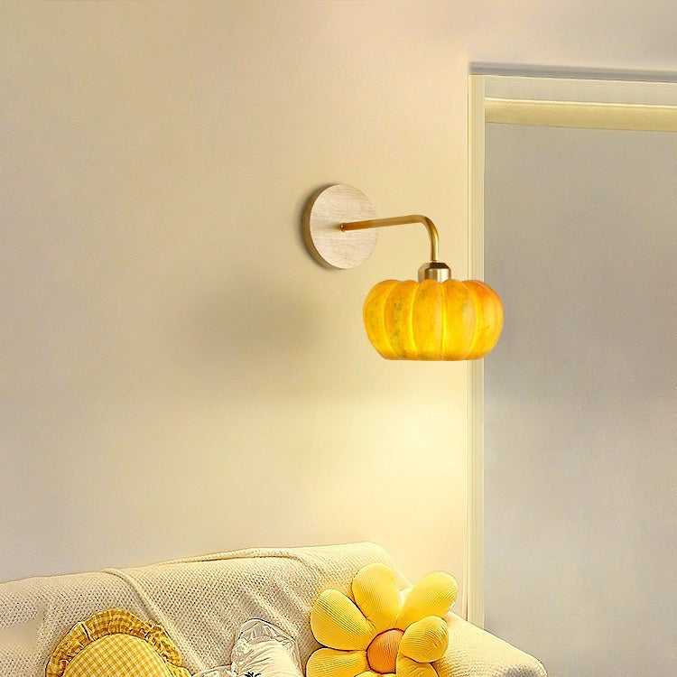 Unique Pumpkin Wall Light Fixture