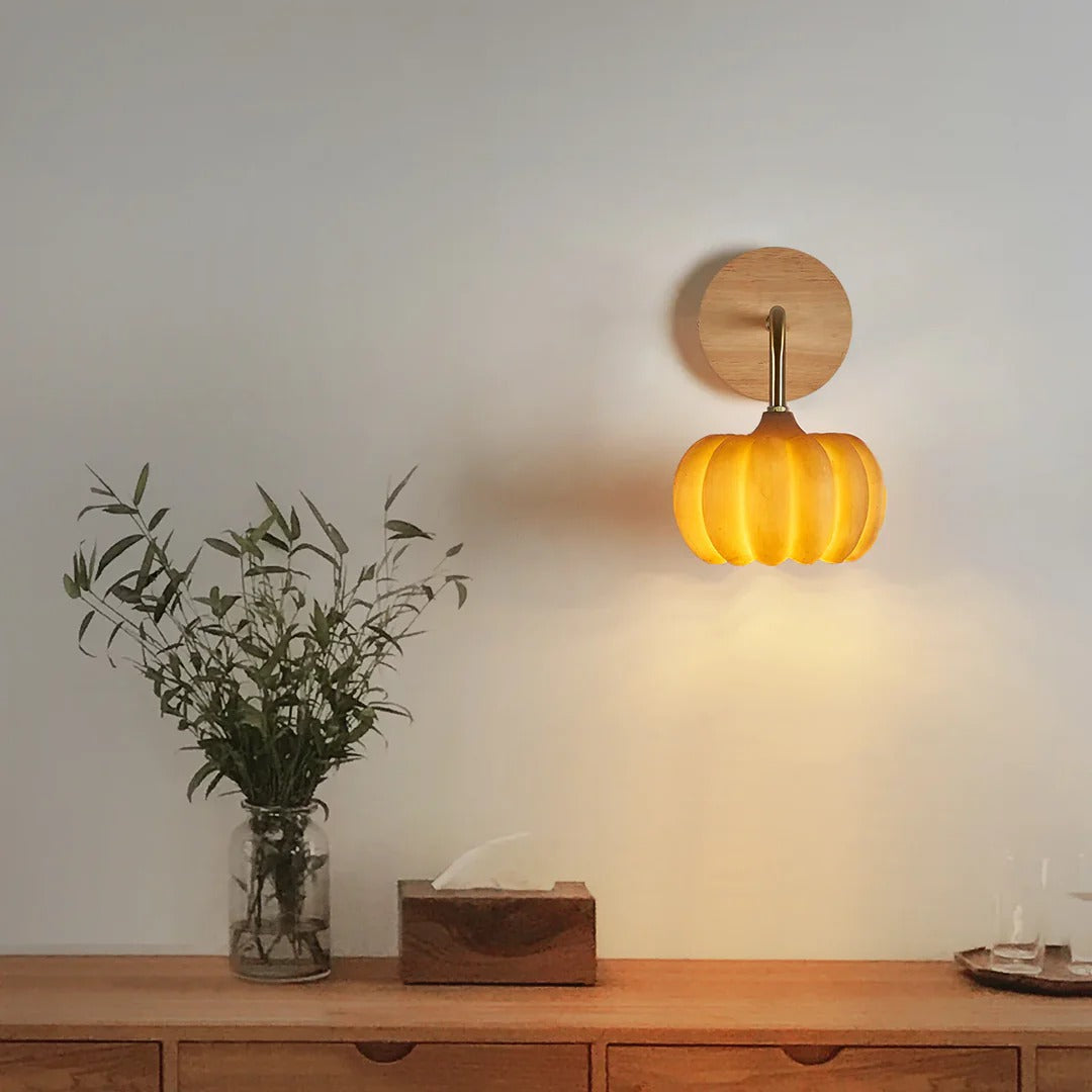 Unique Pumpkin Wall Light Fixture