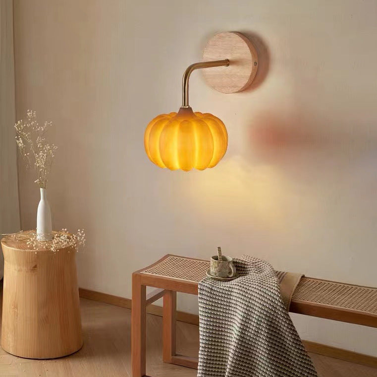 Unique Pumpkin Wall Light Fixture