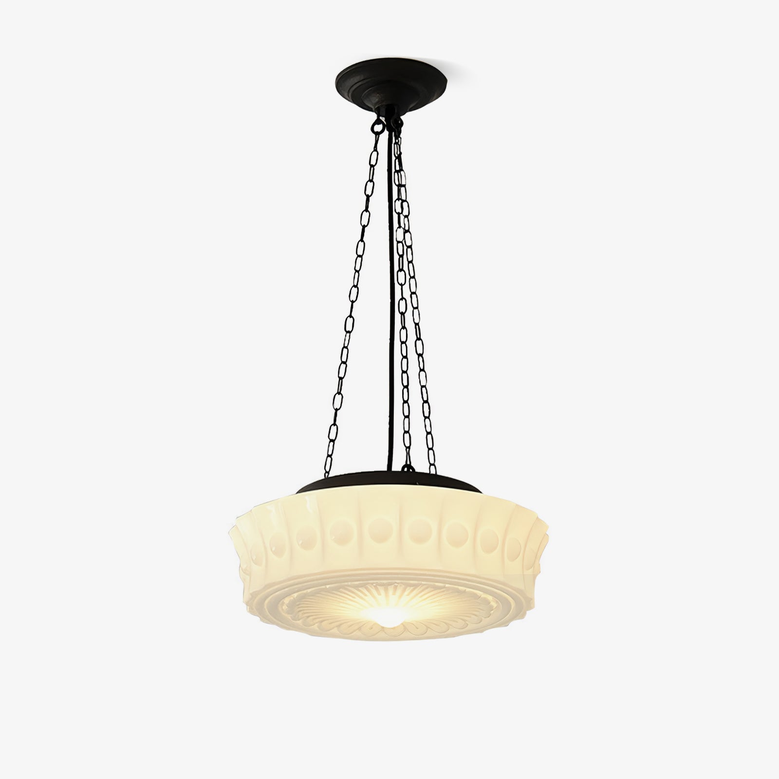 Vintage French Round Pendant Lamp – Modern Elegance