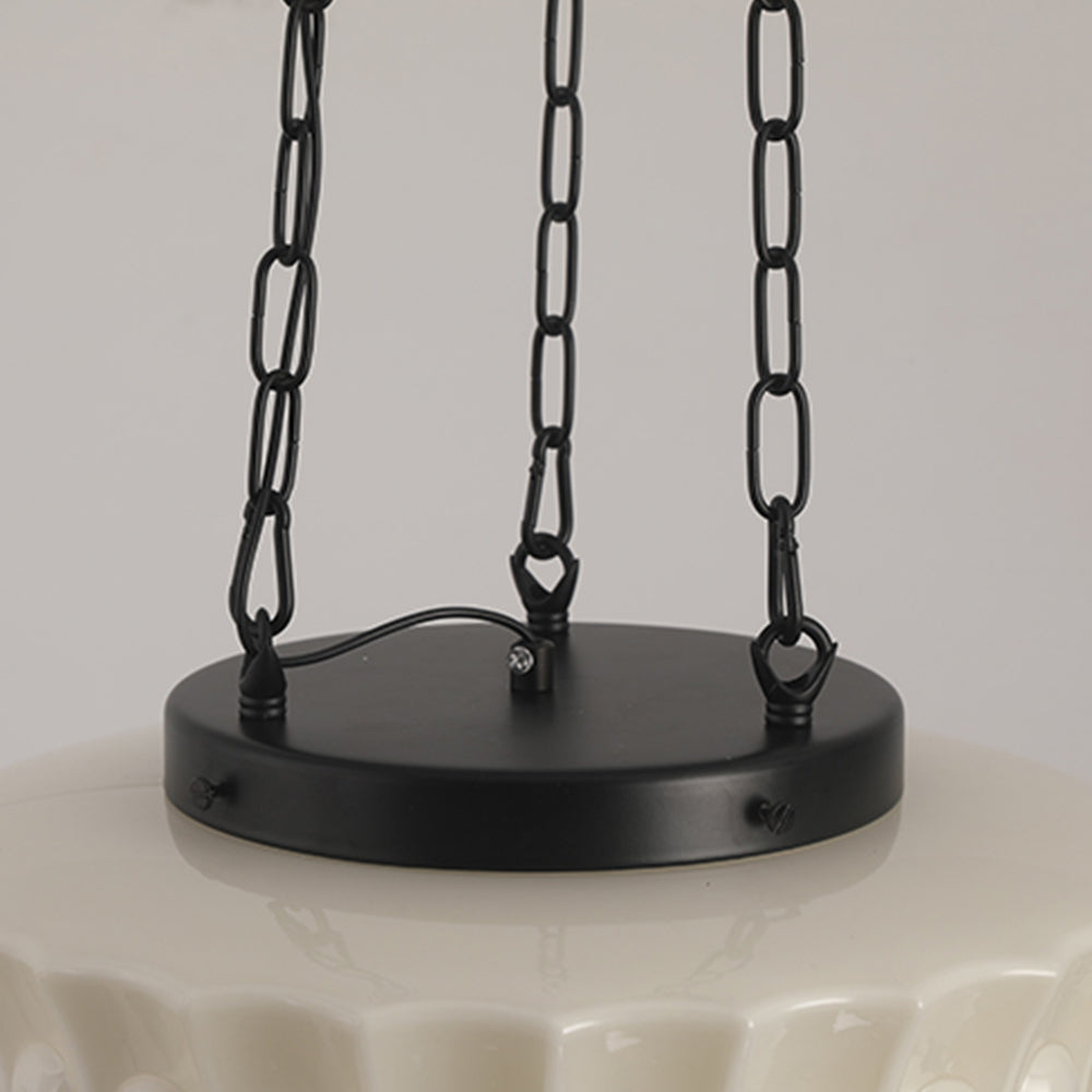Vintage French Round Pendant Lamp – Modern Elegance