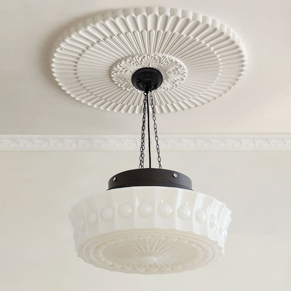 Vintage French Round Pendant Lamp – Modern Elegance