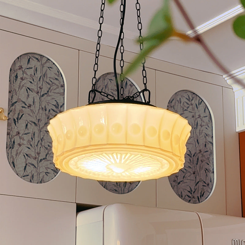 Vintage French Round Pendant Lamp – Modern Elegance