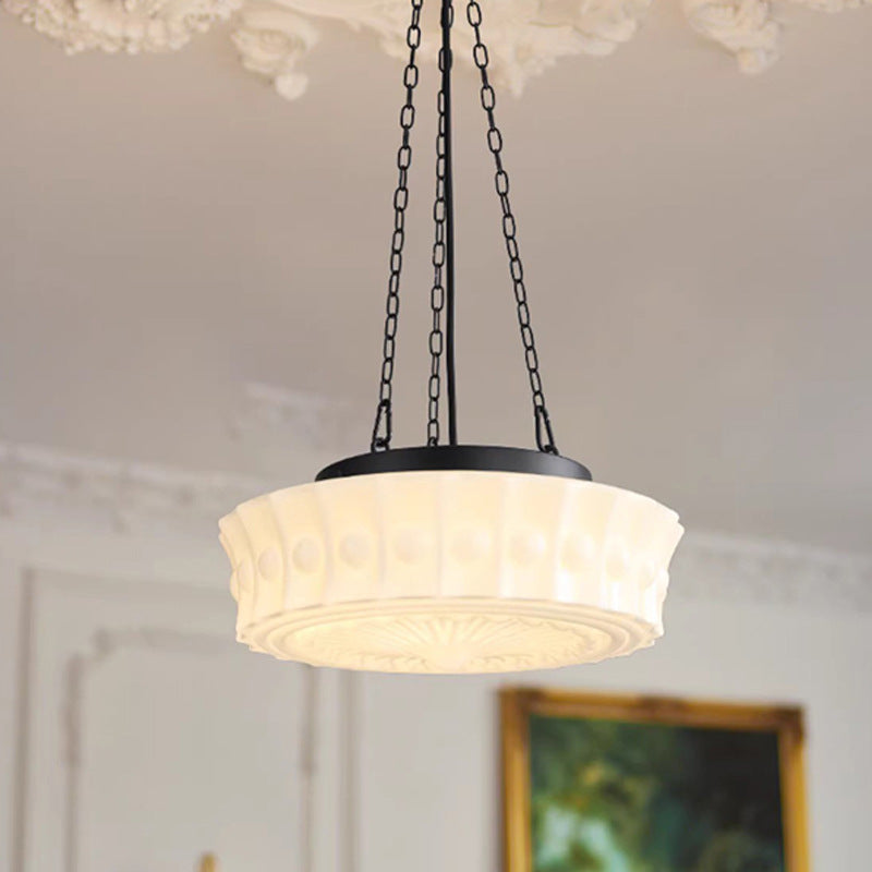 Vintage French Round Pendant Lamp – Modern Elegance