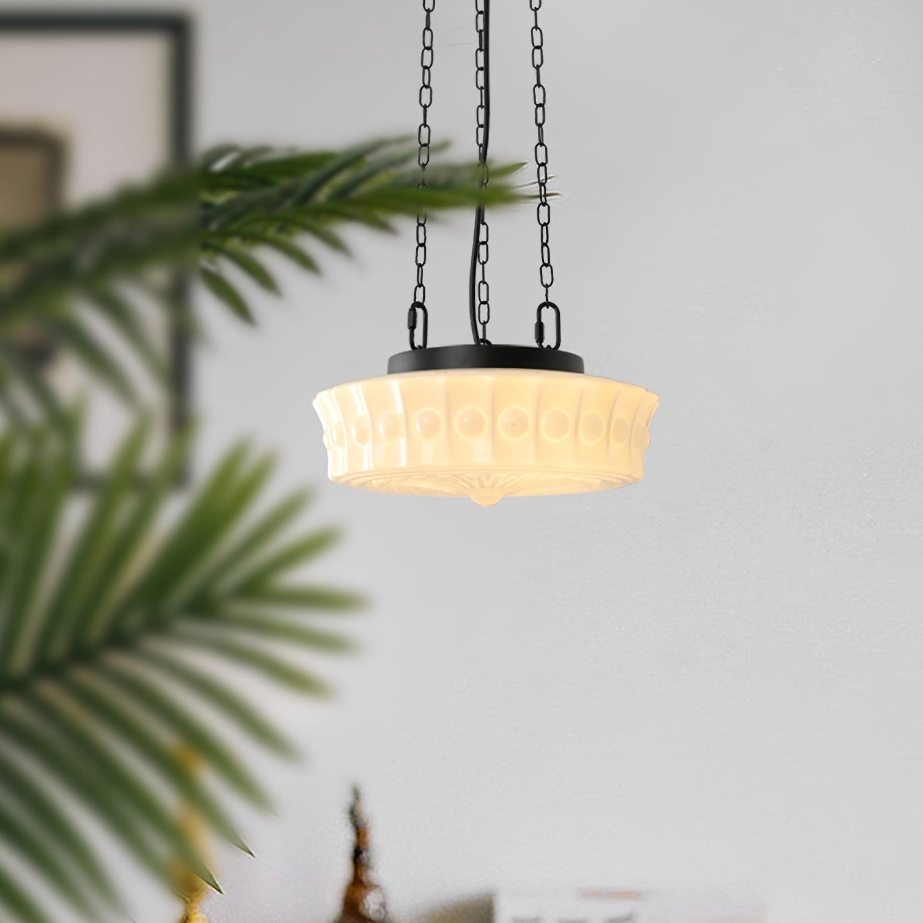 Vintage French Round Pendant Lamp – Modern Elegance
