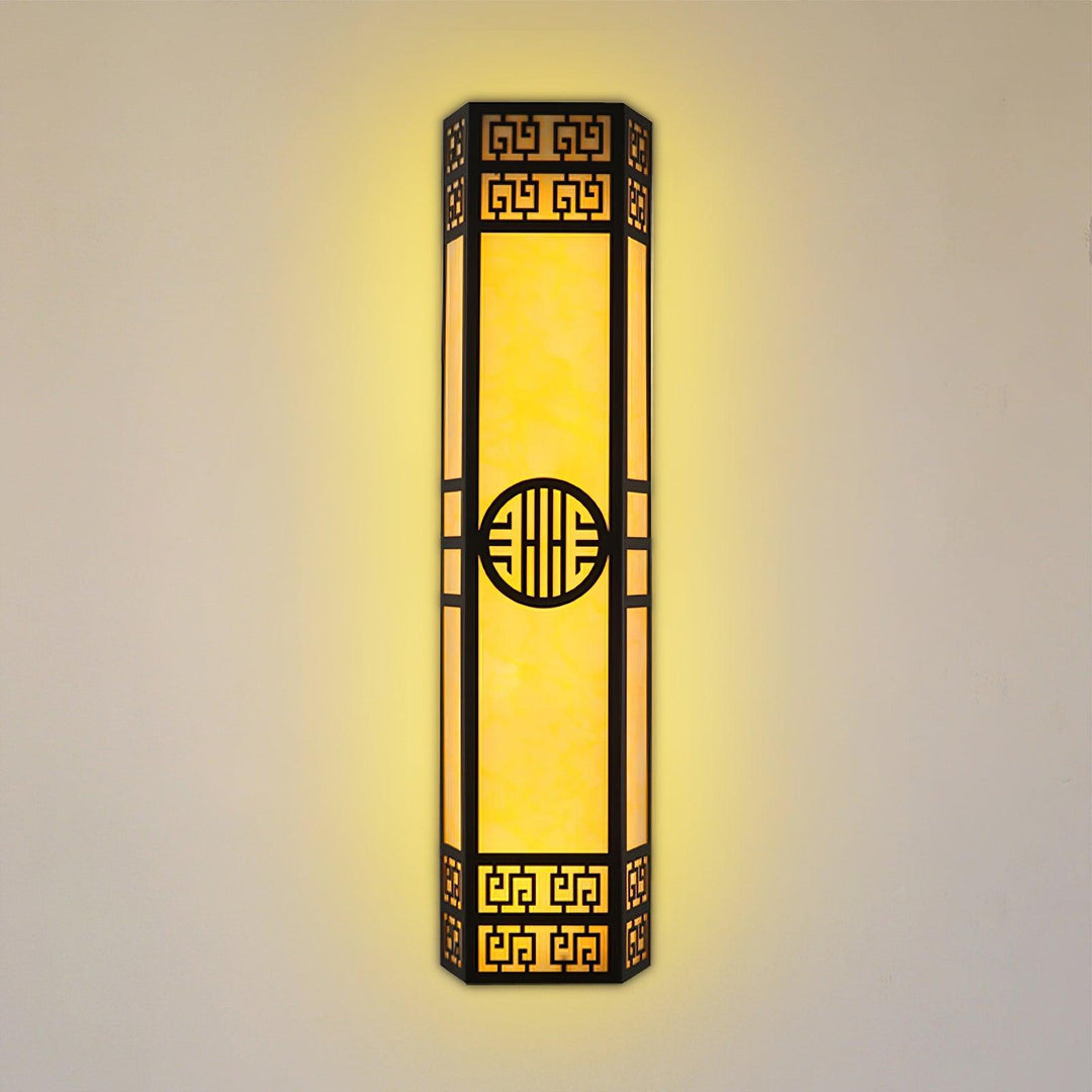 Decorative Black and Light Yellow Outdoor Wall Lamp with Elegant Design