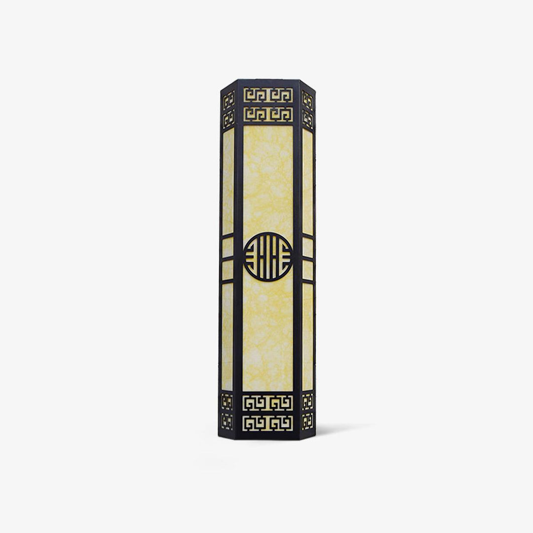 Decorative Black and Light Yellow Outdoor Wall Lamp with Elegant Design