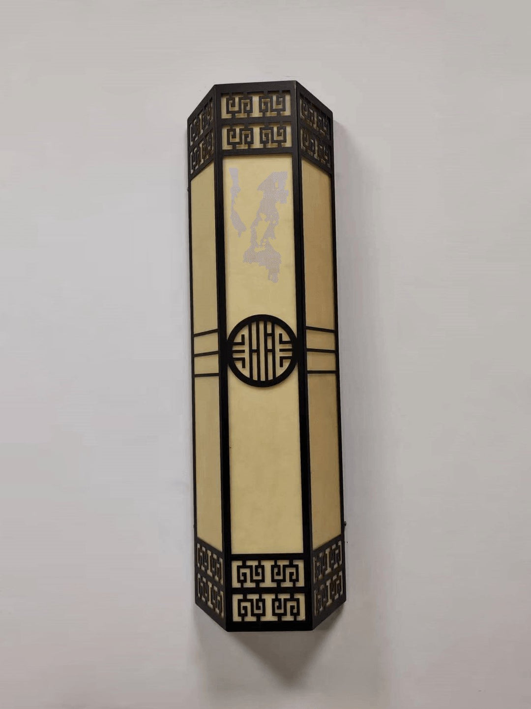 Decorative Black and Light Yellow Outdoor Wall Lamp with Elegant Design