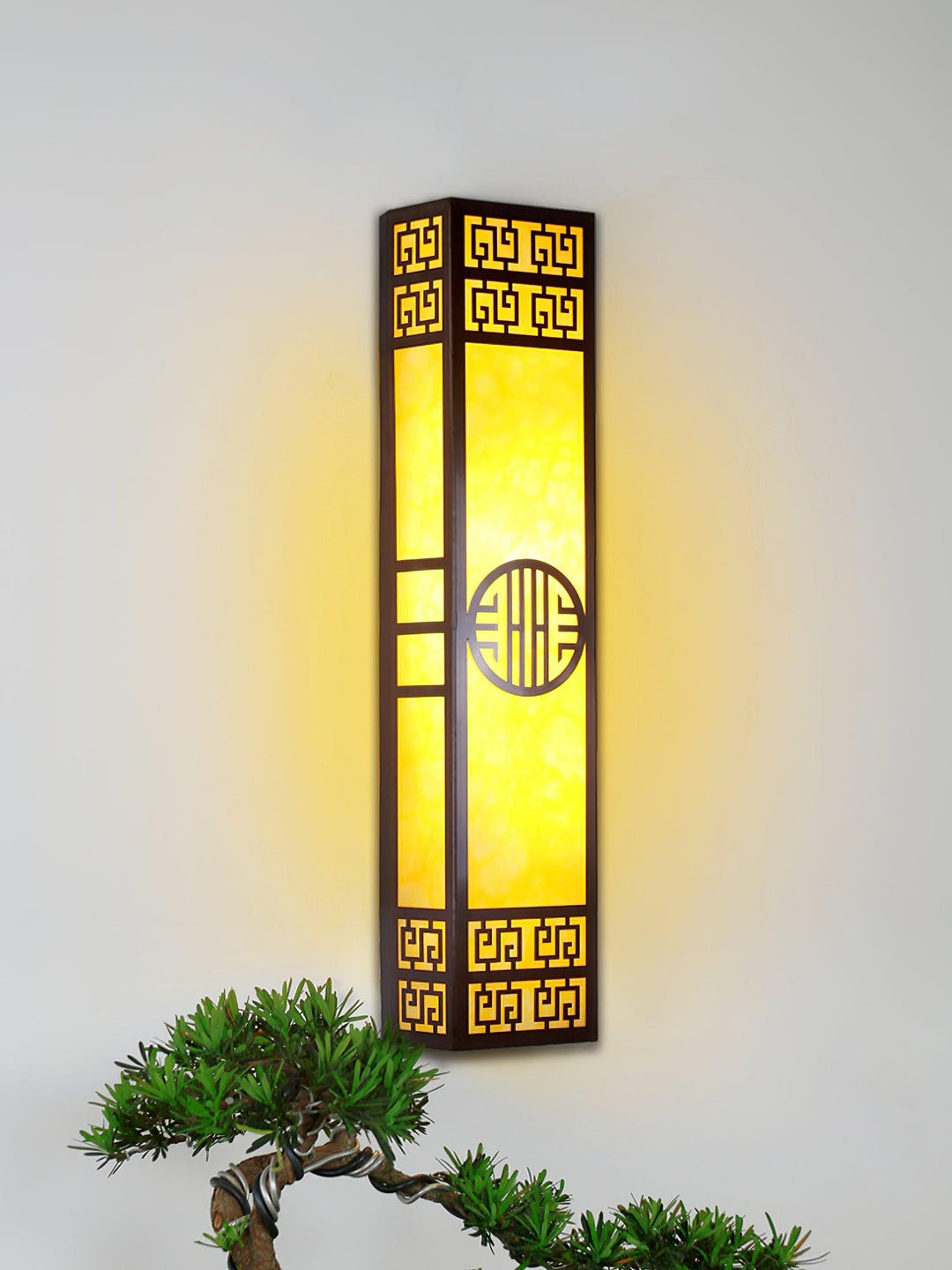 Decorative Black and Light Yellow Outdoor Wall Lamp with Elegant Design