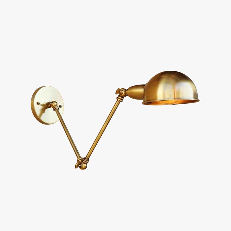Bronze Wall Lamp with Adjustable Swing Arm