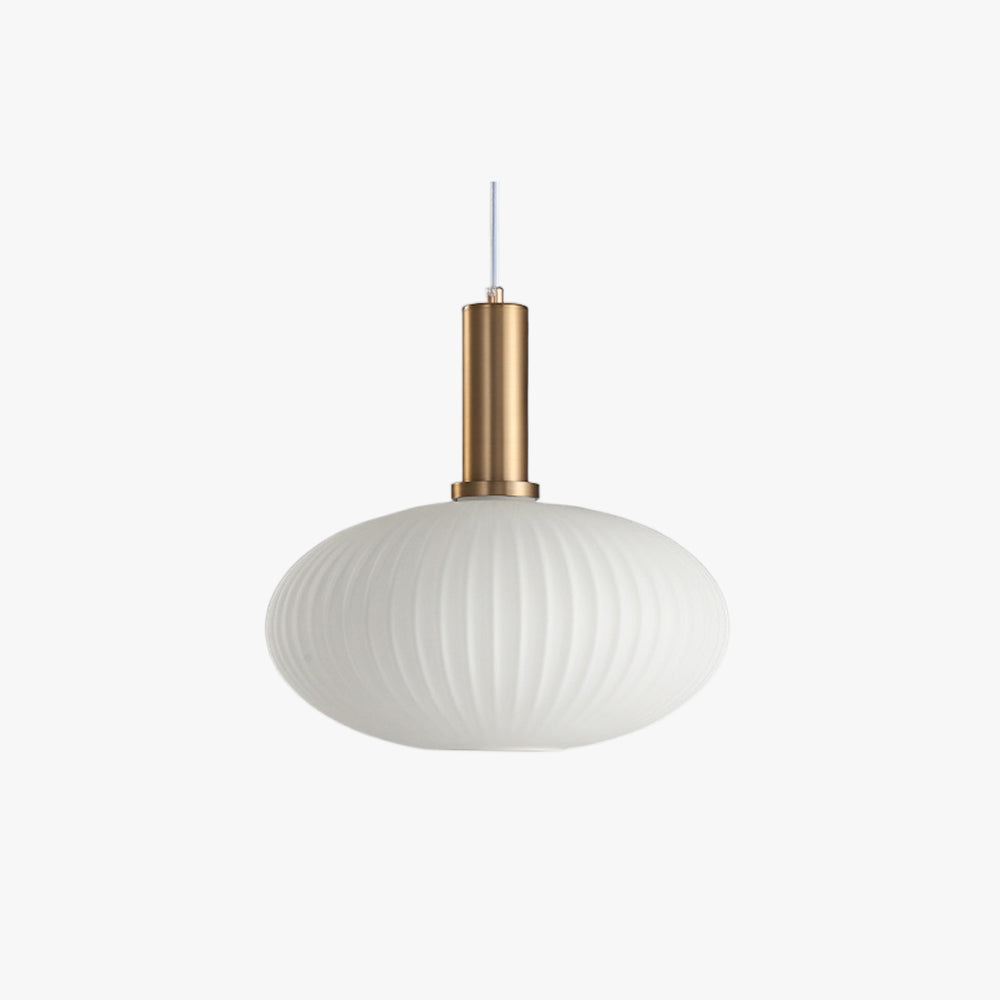Coppery Pendant Light with Bubble Glass Shade