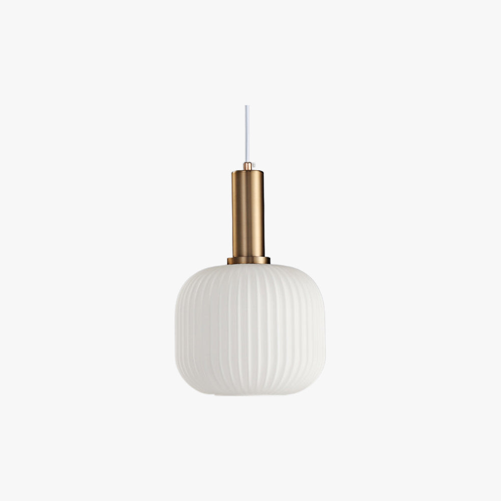 Coppery Pendant Light with Bubble Glass Shade