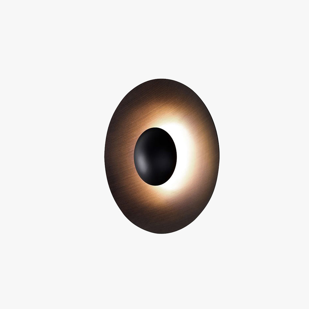 Designer round metal outdoor wall lamp with modern, artistic design. Waterproof and ideal for patios, gardens, balconies, and villa walls, providing stylish outdoor lighting.

