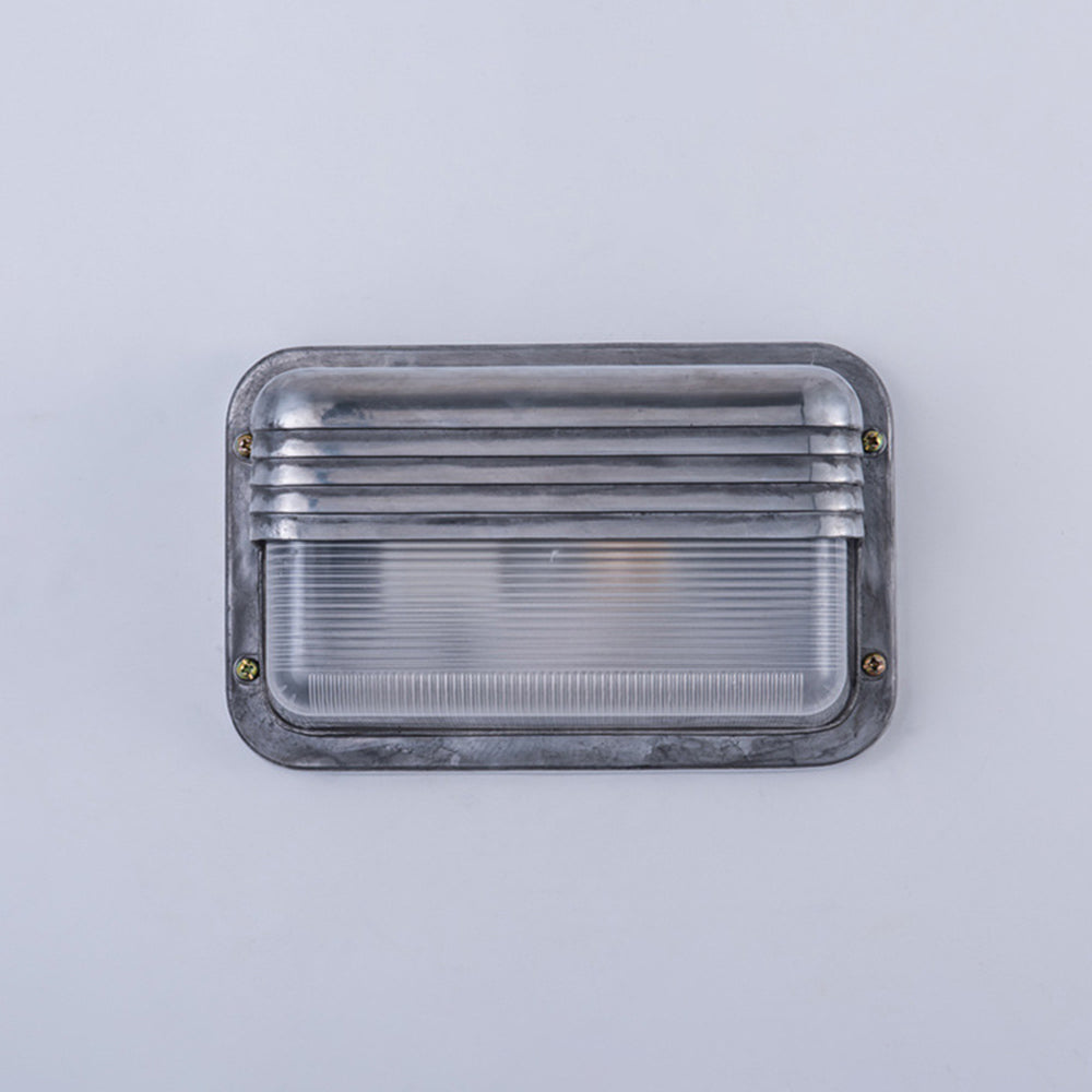 Modern Geometric Outdoor Wall Lamp – Waterproof Silver Finish