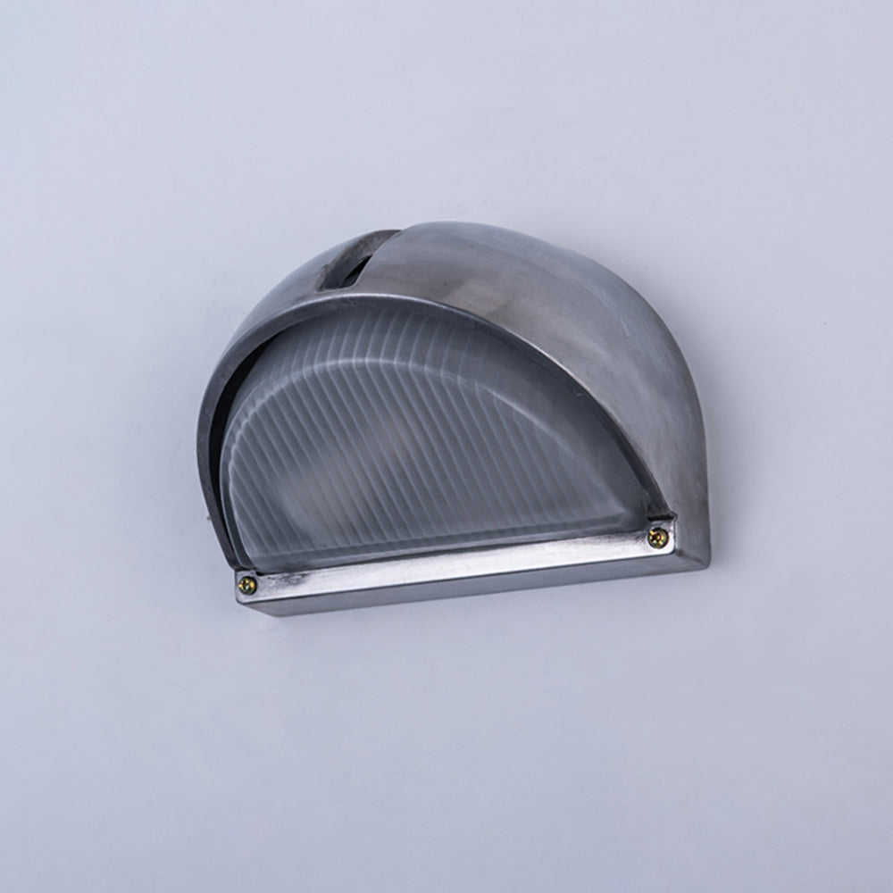 Modern Geometric Outdoor Wall Lamp – Waterproof Silver Finish