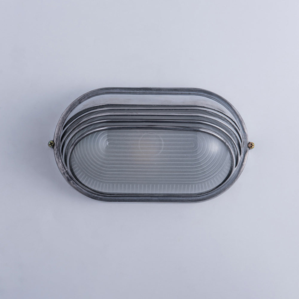 Modern Geometric Outdoor Wall Lamp – Waterproof Silver Finish