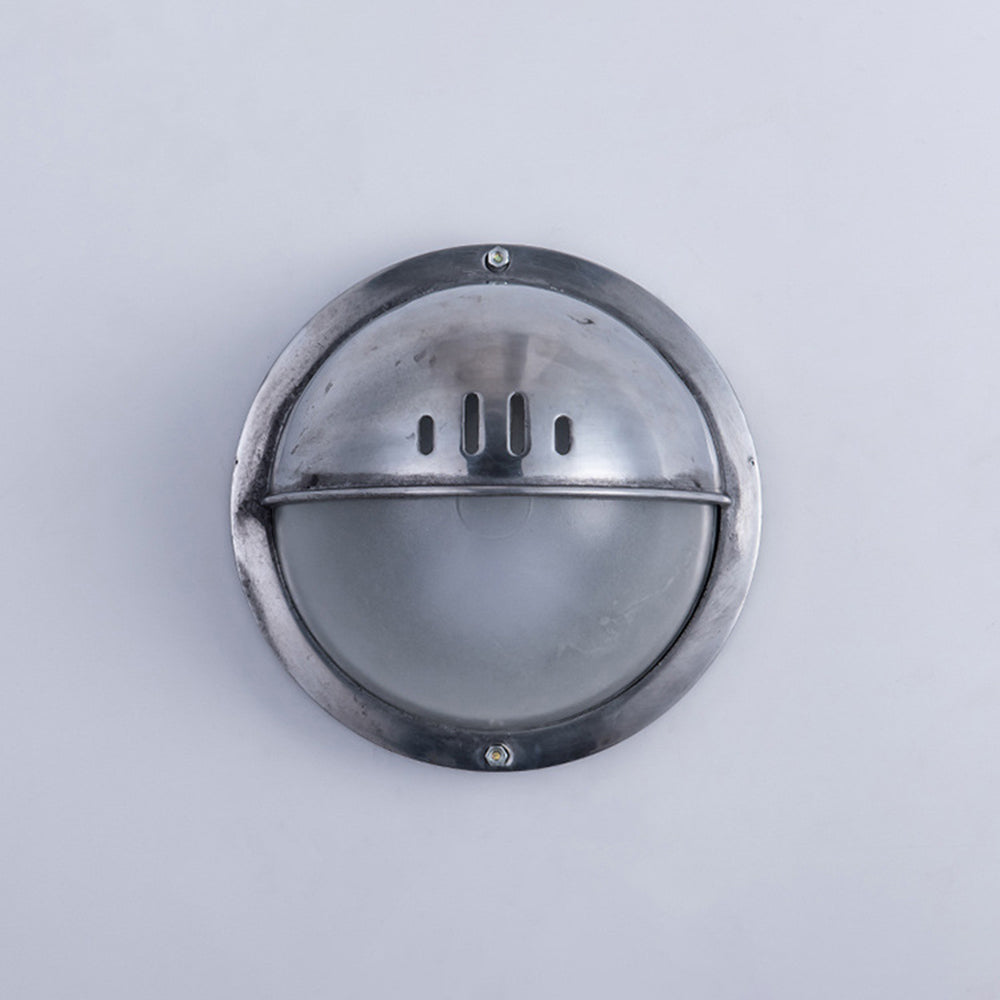 Modern Geometric Outdoor Wall Lamp – Waterproof Silver Finish