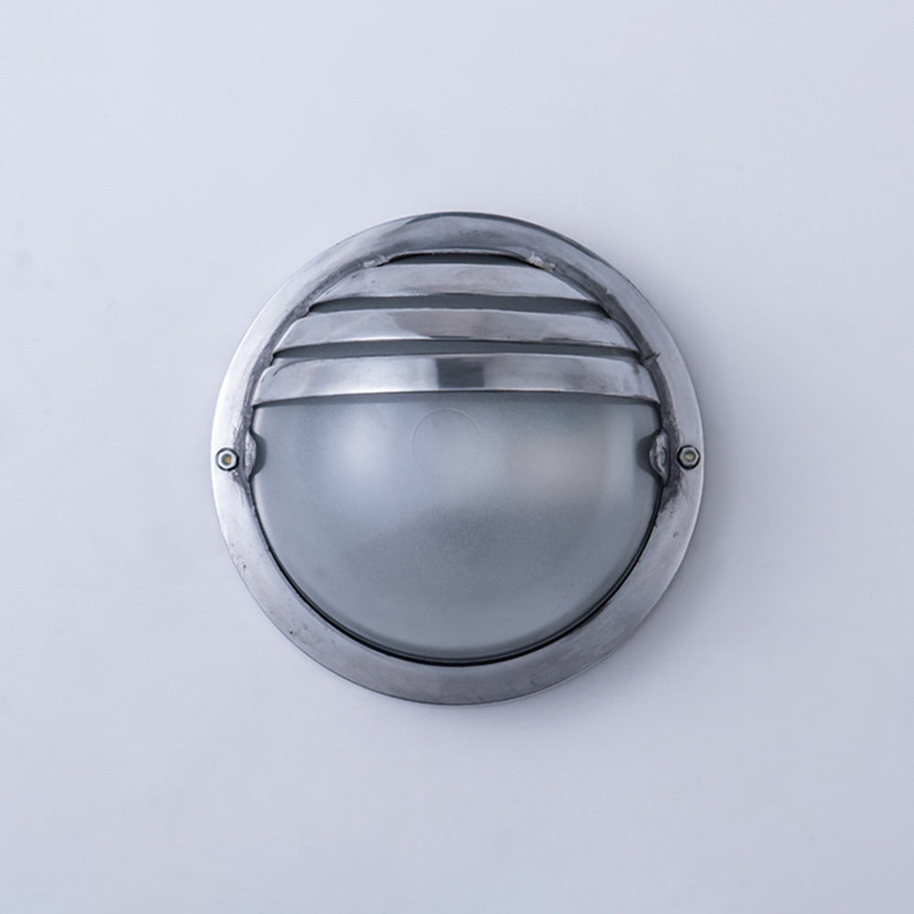 Modern Geometric Outdoor Wall Lamp – Waterproof Silver Finish