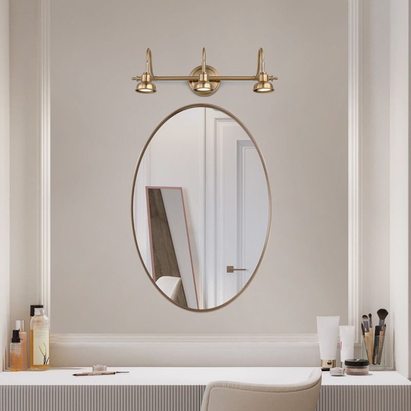 Gold Wall Lamp with Dual Arc Arms & Elegance