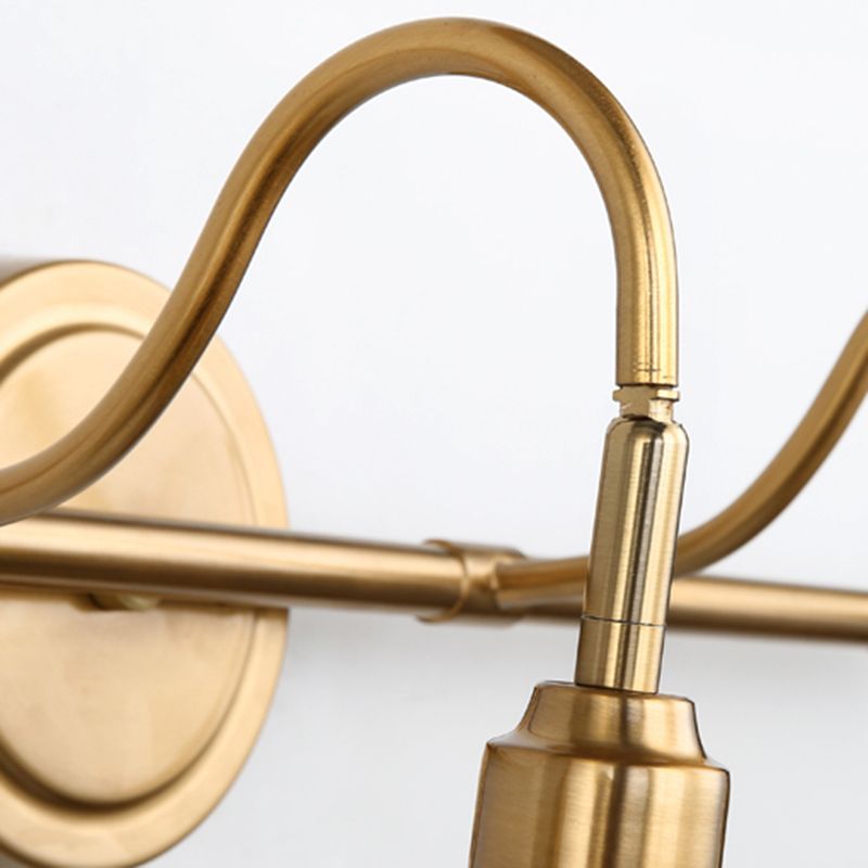 Gold Wall Lamp with Dual Arc Arms & Elegance