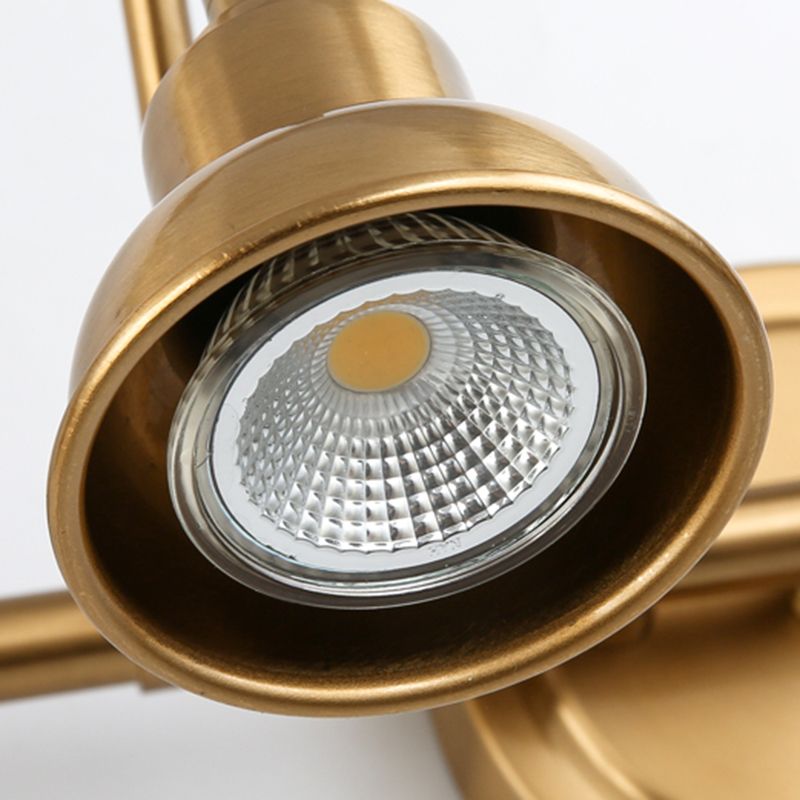 Gold Wall Lamp with Dual Arc Arms & Elegance