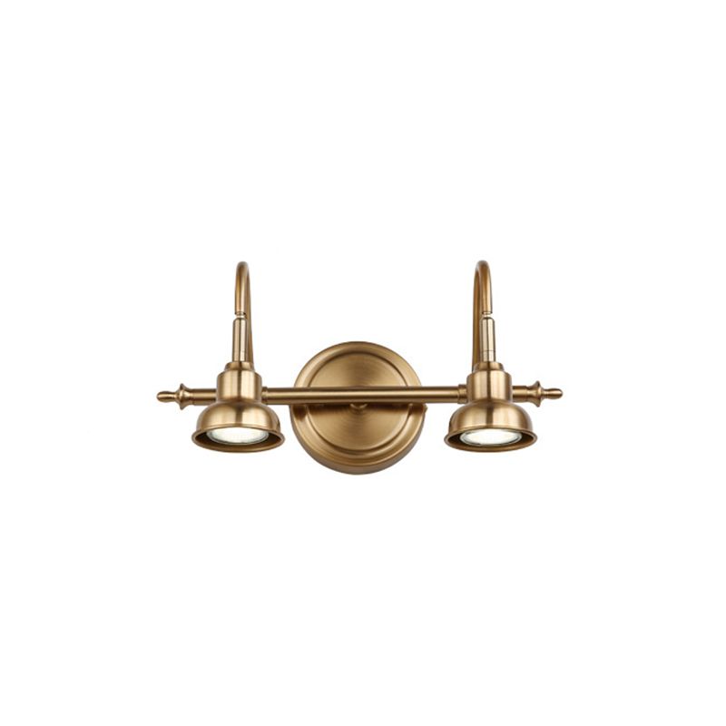 Gold Wall Lamp with Dual Arc Arms & Elegance