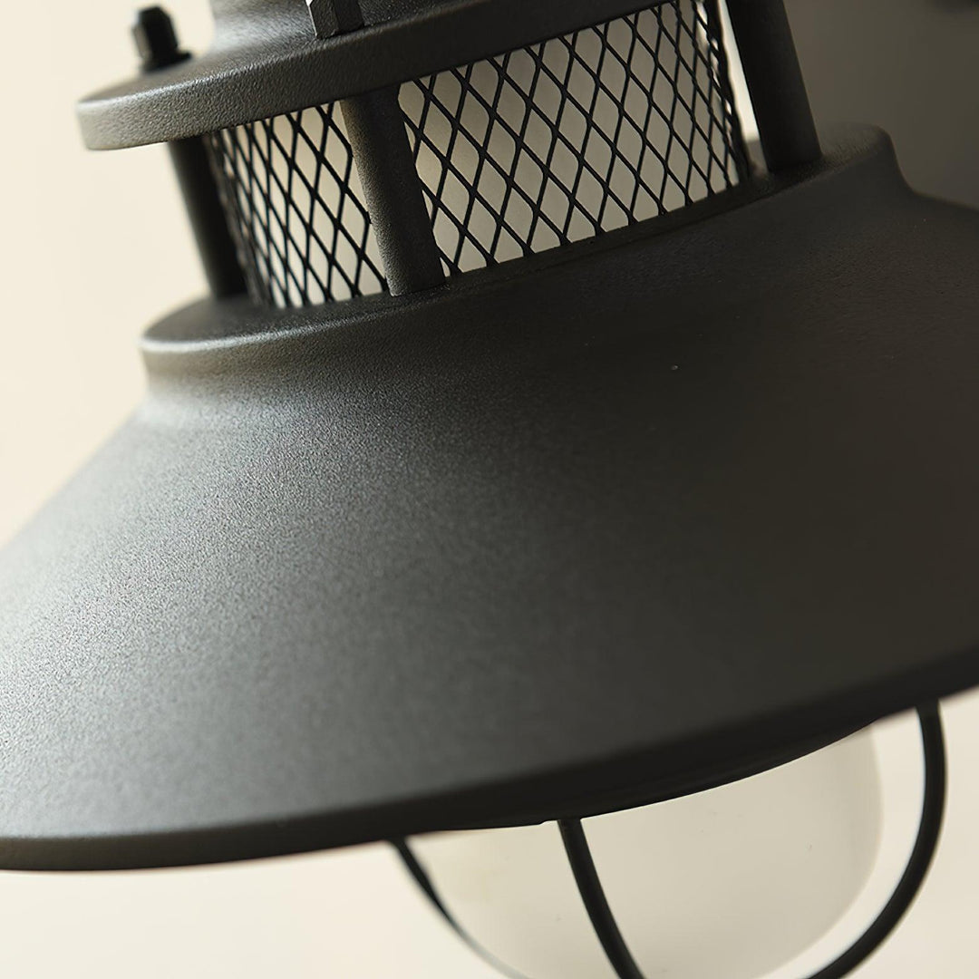 Industrial Outdoor Wall Lamp with Frosted Glass – Waterproof Exterior Light