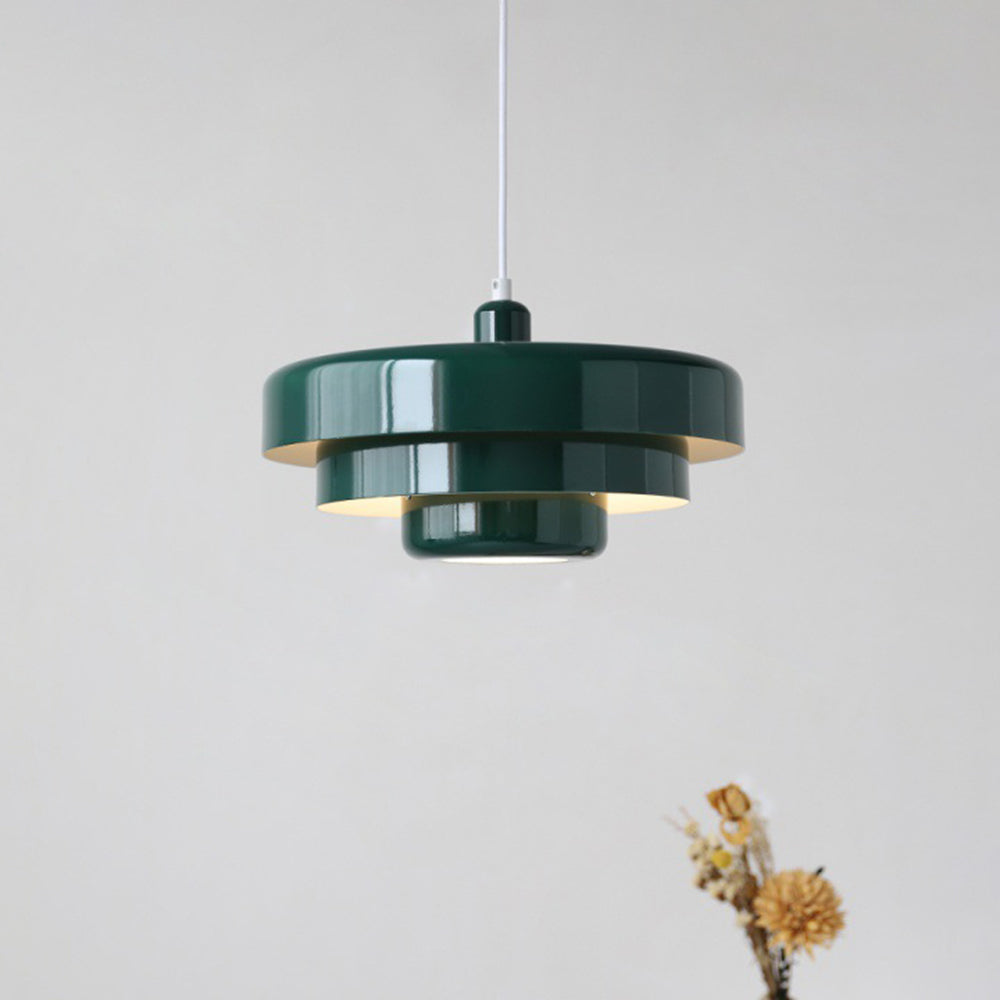 Mid-Century Pendant Light – Retro Stacked Shades