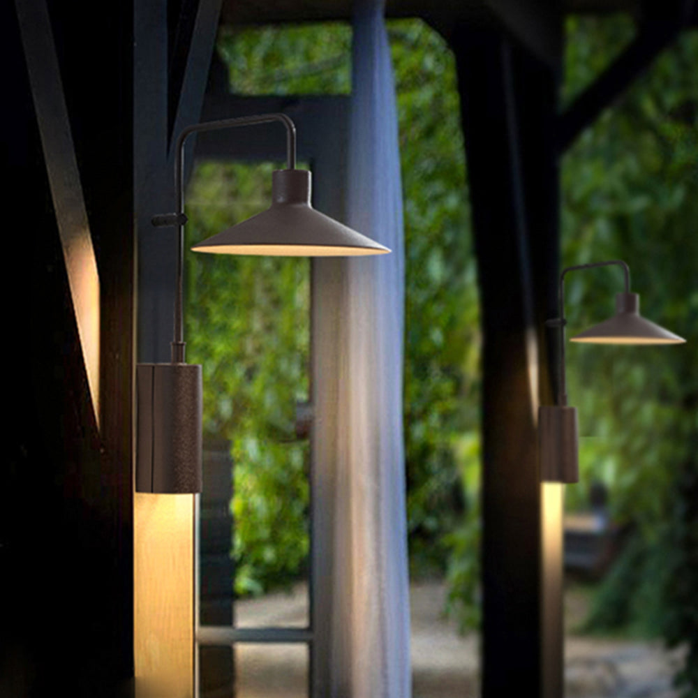 Minimalist Cone Shape Outdoor Wall Lamp – Waterproof Metal Light