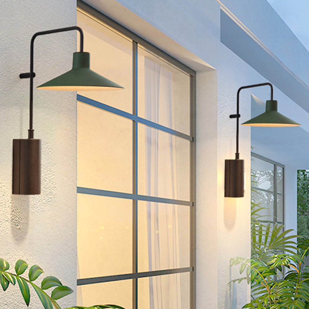 Minimalist Cone Shape Outdoor Wall Lamp – Waterproof Metal Light