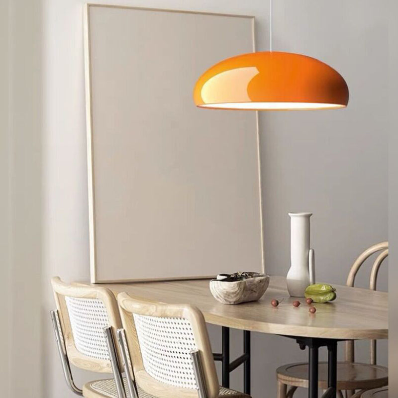 Bauhaus Smooth Semi-Elliptical Dome Pendant Light