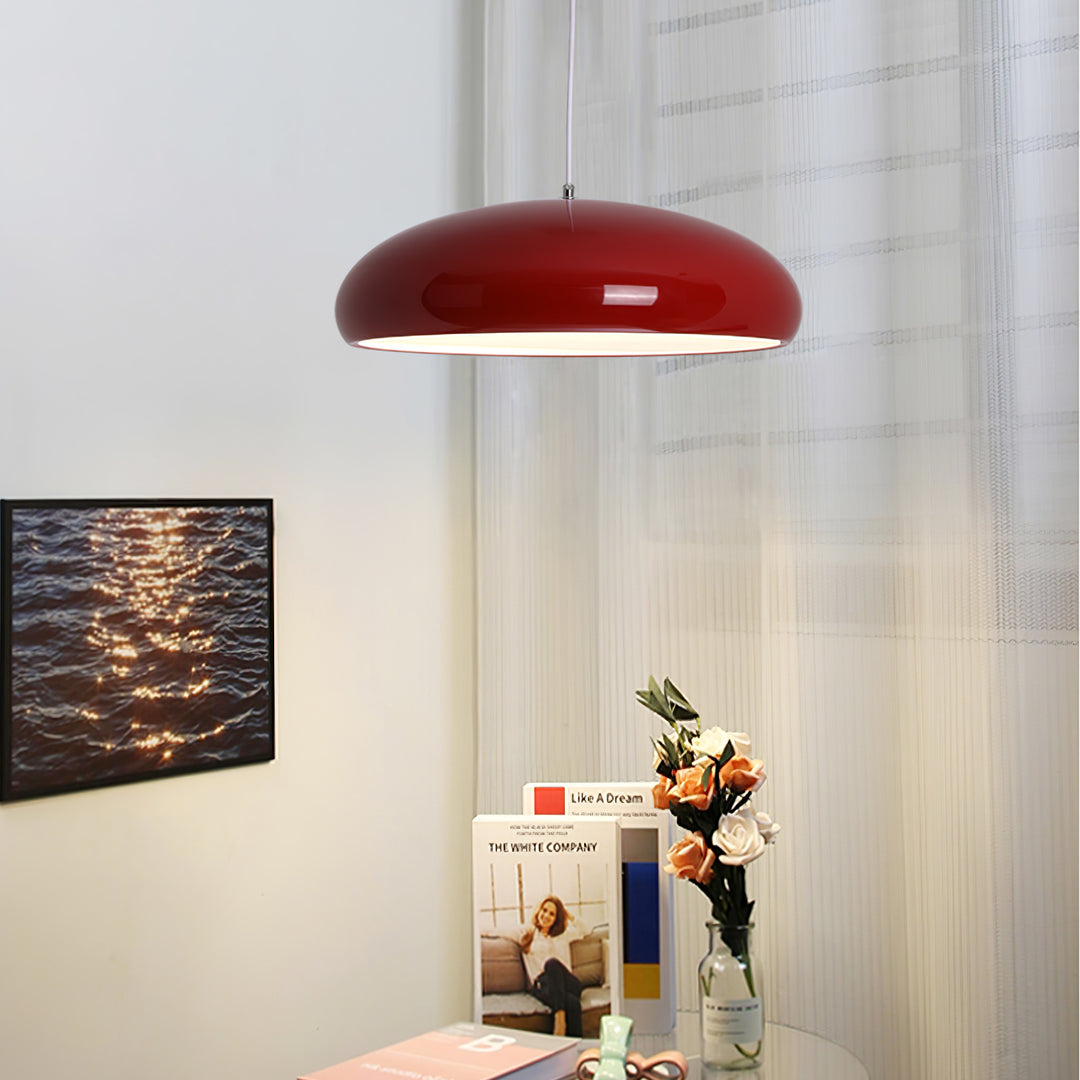 Bauhaus Smooth Semi-Elliptical Dome Pendant Light