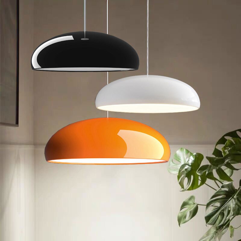 Bauhaus Smooth Semi-Elliptical Dome Pendant Light